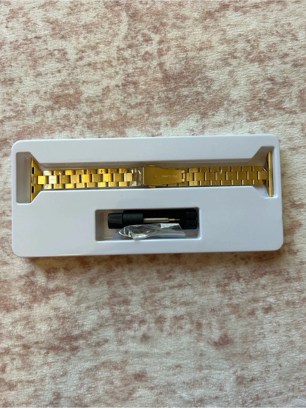 Apple Gold Stainless Steel Link Watch Band for Smartwatch